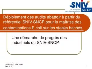 Déploiement des audits abattoir à partir du référentiel SNIV-SNCP pour la maîtrise des contaminations E coli sur les ste