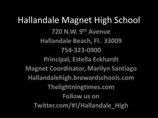 Hallandale Magnet High School