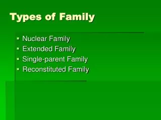 Types of Family