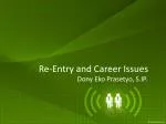 Re-Entry and Career I ssues - slide 1