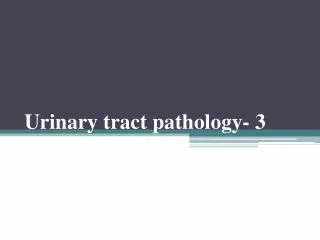 Urinary tract pathology- 3