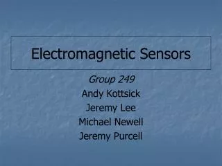 Electromagnetic Sensors