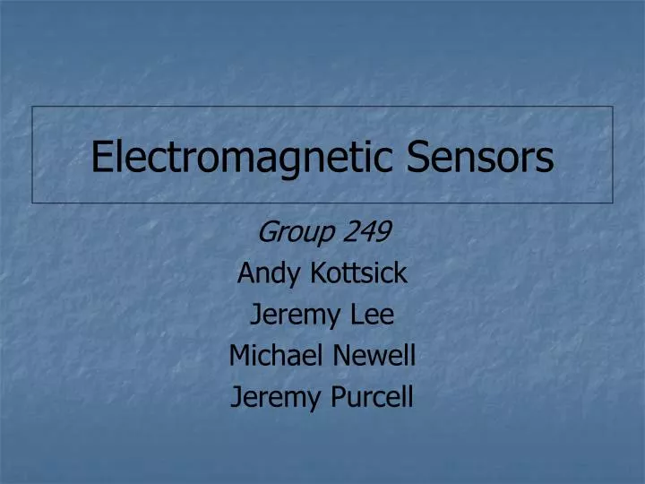 electromagnetic sensors