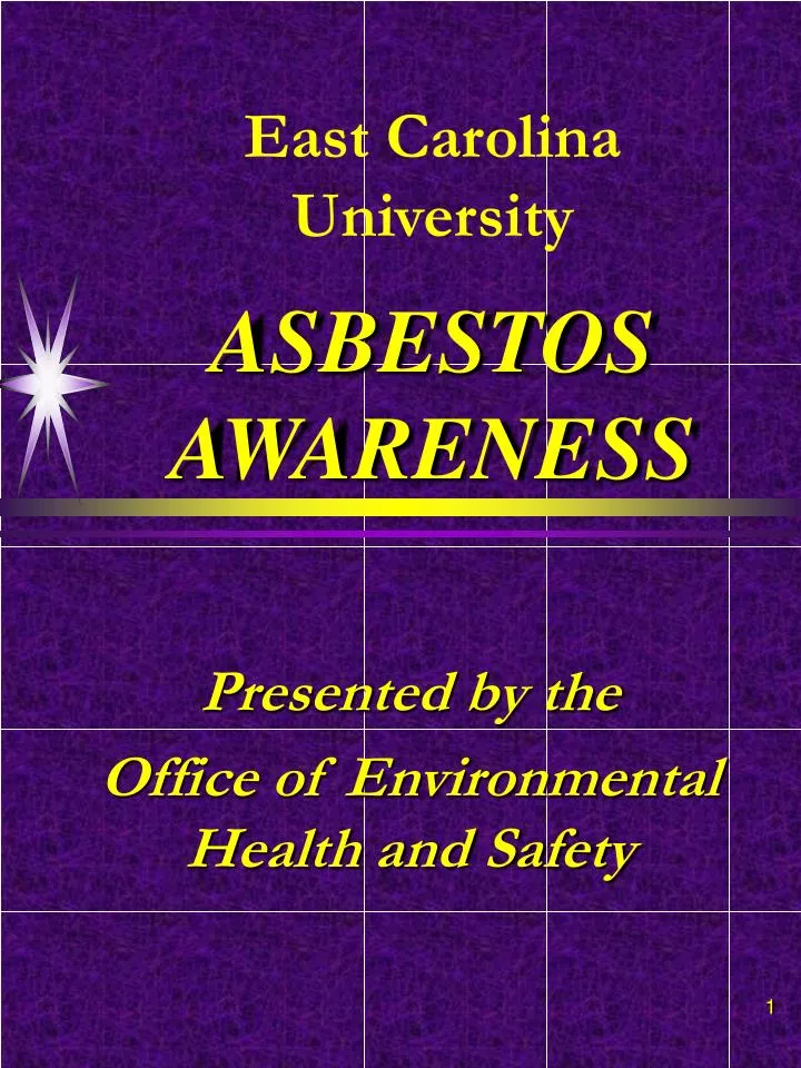 east carolina university asbestos awareness