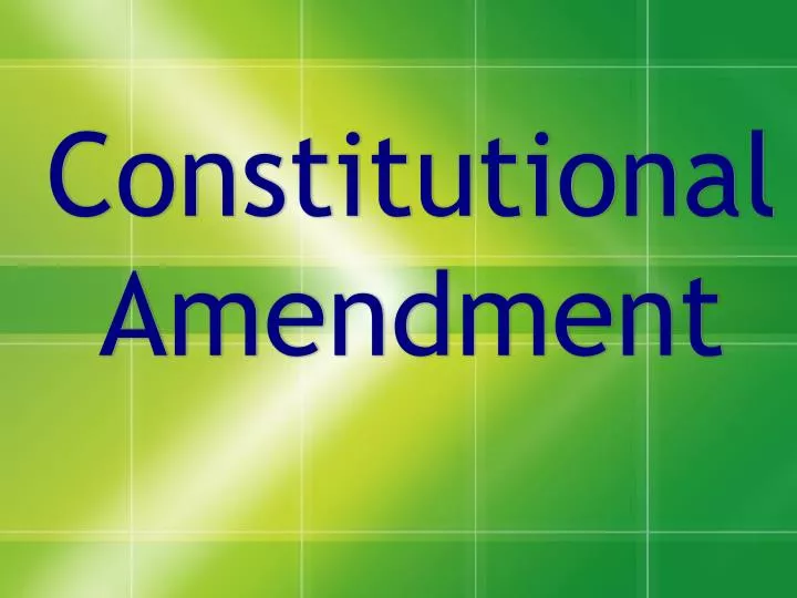 constitutional amendment