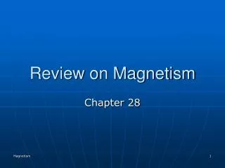 Review on Magnetism