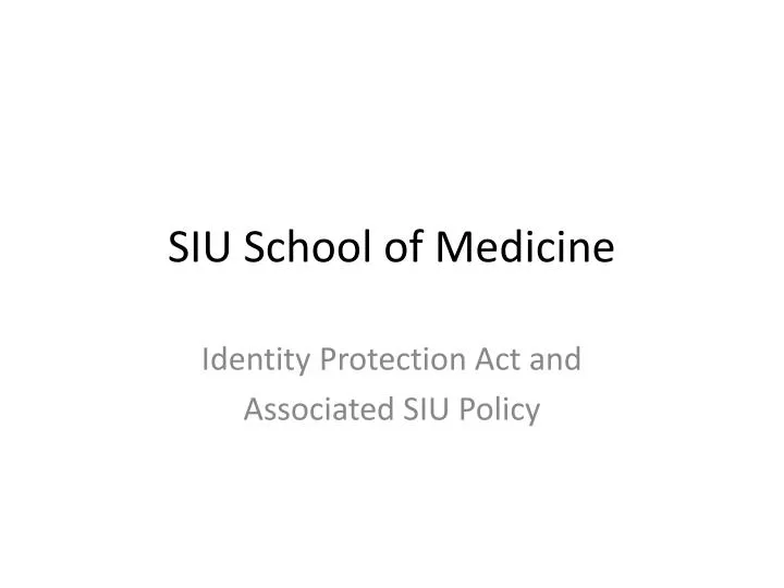 siu school of medicine