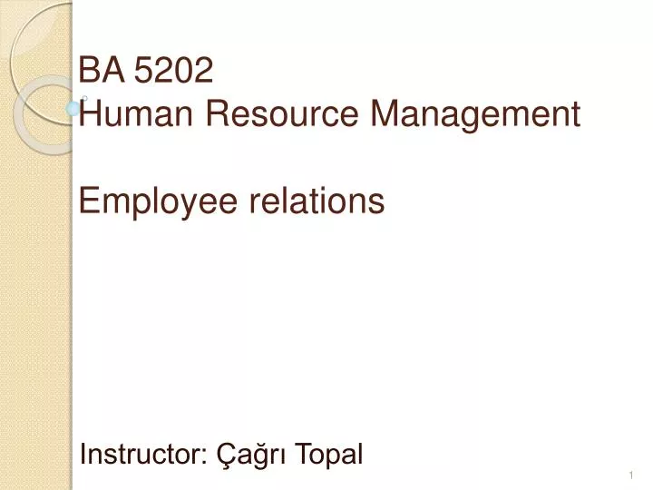 ba 5202 human resource management employee relations