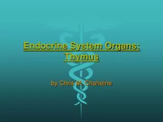 Endocrine System Organs: Thymus
