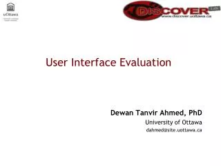 User Interface Evaluation