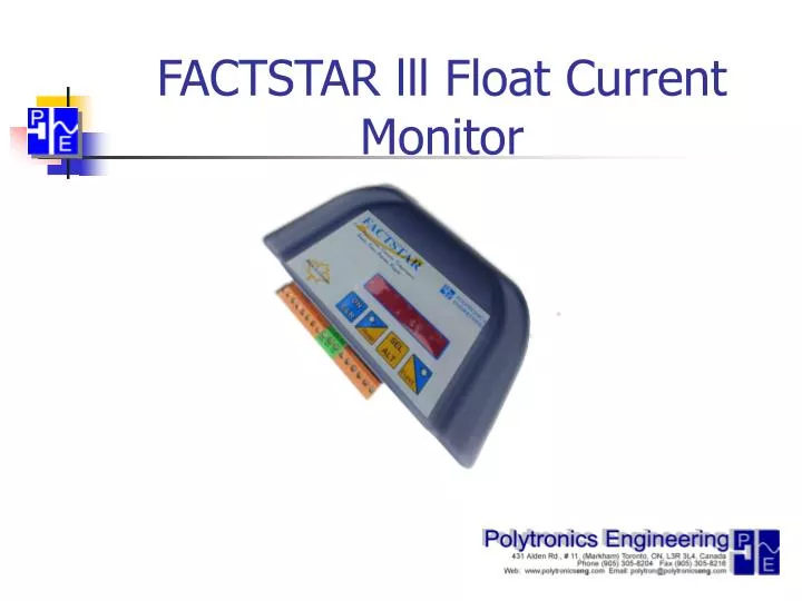 factstar lll float current monitor