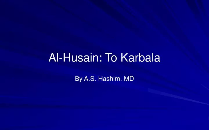 al husain to karbala