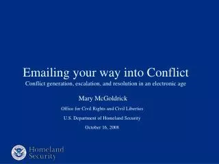 Emailing your way into Conflict Conflict generation, escalation, and resolution in an electronic age