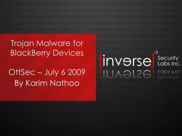 trojan malware for blackberry devices ottsec july 6 2009