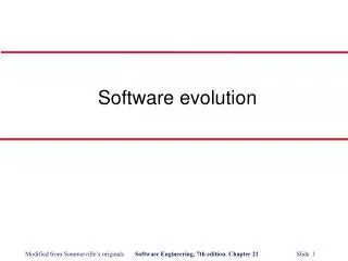 Software evolution