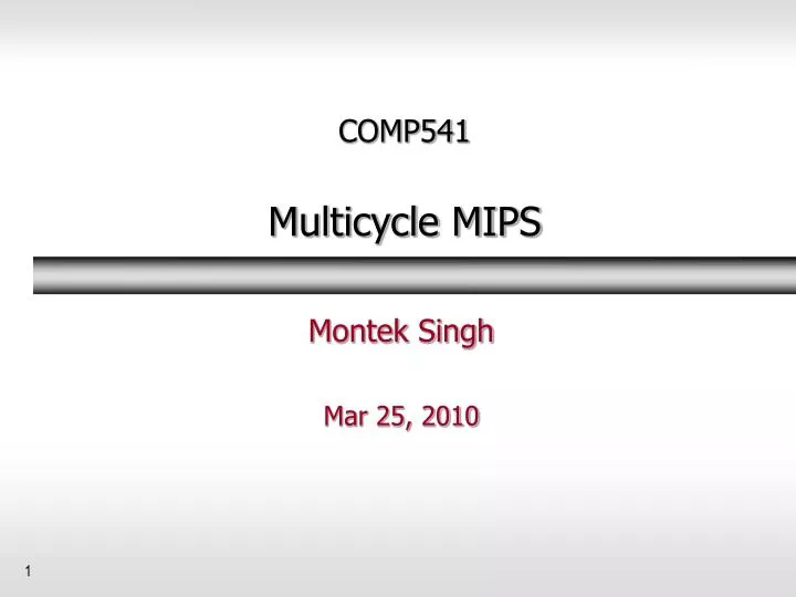 comp541 multicycle mips