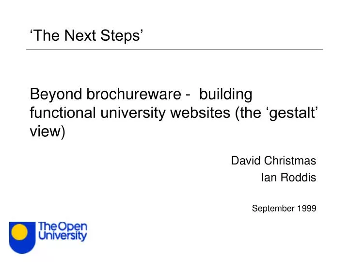 beyond brochureware building functional university websites the gestalt view