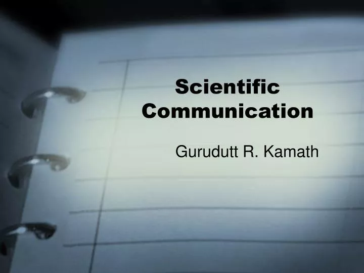 scientific communication