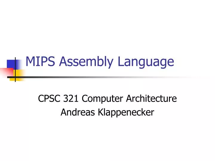 mips assembly language