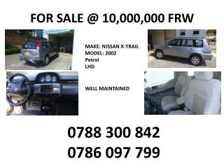FOR SALE @ 10,000,000 FRW