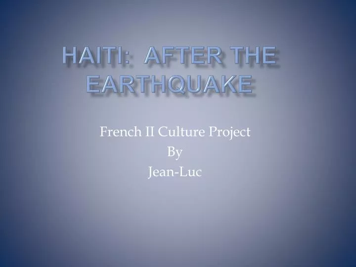 haiti after the earthquake