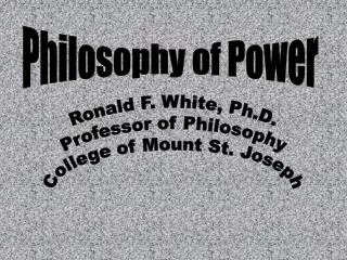 Philosophy of Power