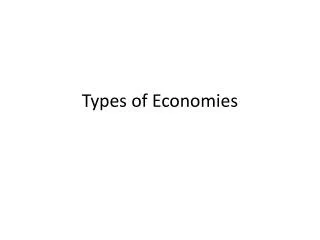 types of economies