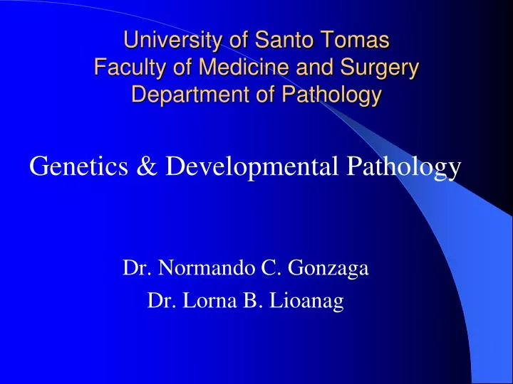 university of santo tomas faculty of medicine and surgery department of pathology