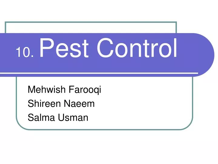 10 pest control