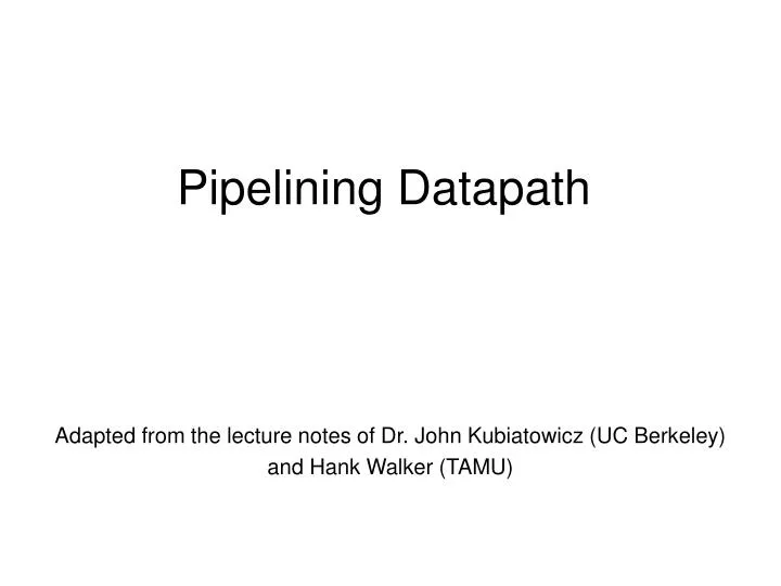 pipelining datapath