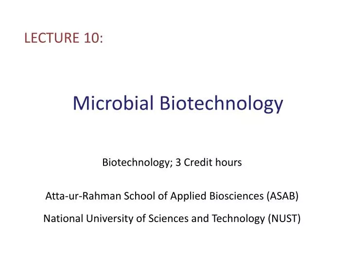microbial biotechnology
