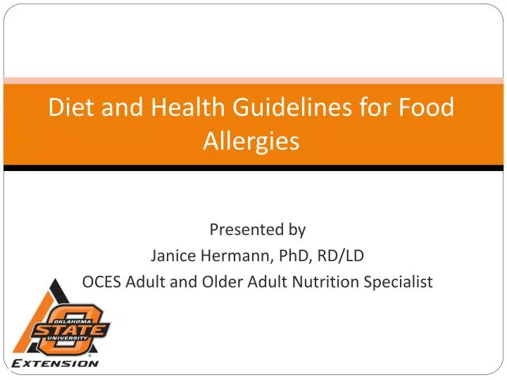 diet and health guidelines for food allergies