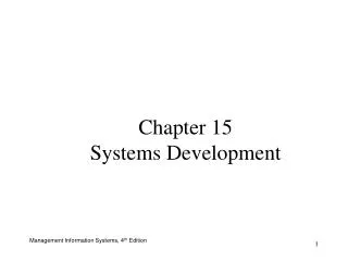 Chapter 15 Systems Development