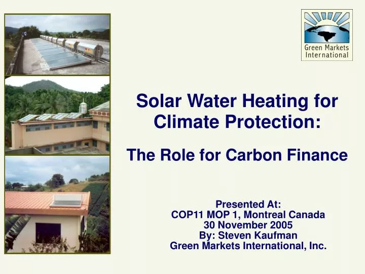 solar water heating for climate protection the role for carbon finance