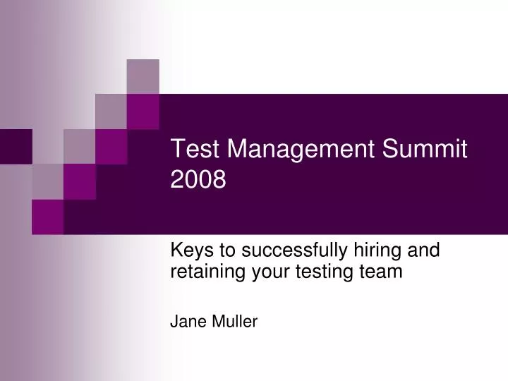 test management summit 2008