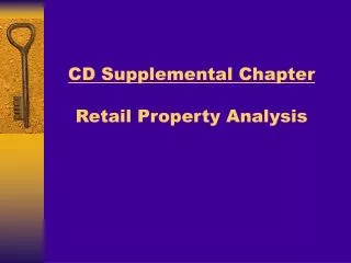 CD Supplemental Chapter Retail Property Analysis