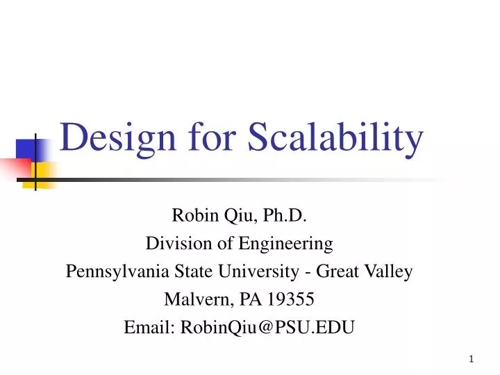 design for scalability