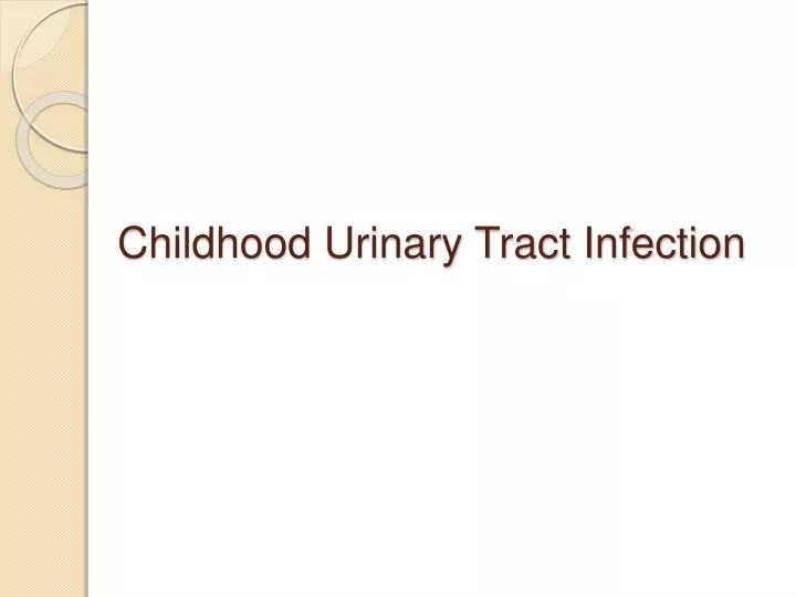 childhood urinary tract infection