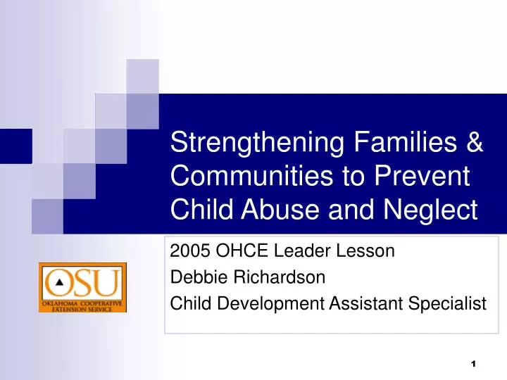 strengthening families communities to prevent child abuse and neglect