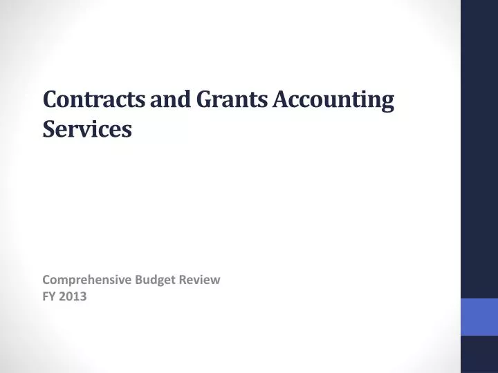 contracts and grants accounting services