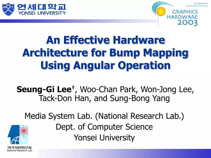 an effective hardware architecture for bump mapping using angular operation