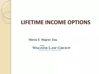 LIFETIME INCOME OPTIONS