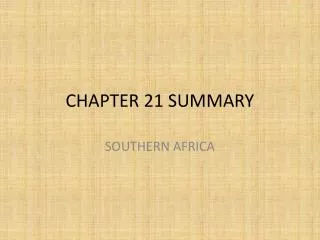 chapter 21 summary