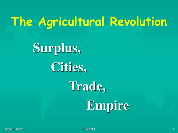 the agricultural revolution