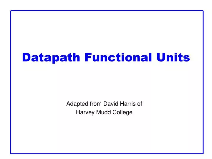 datapath functional units