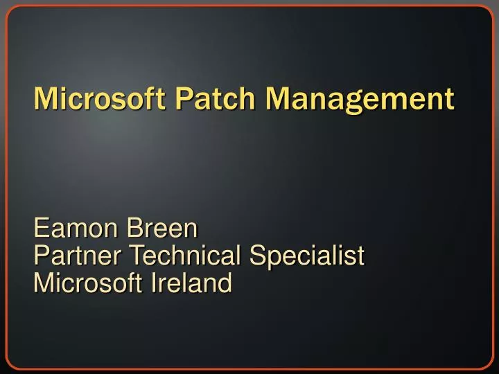 microsoft patch management
