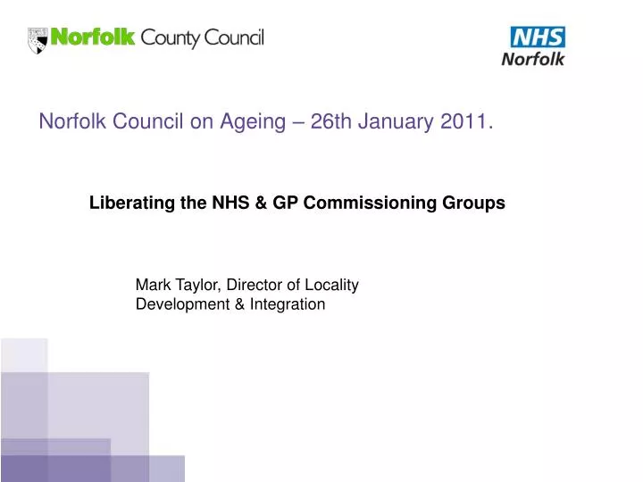 norfolk council on ageing 26th january 2011