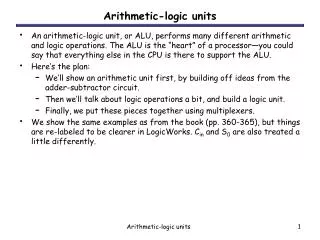 Arithmetic-logic units