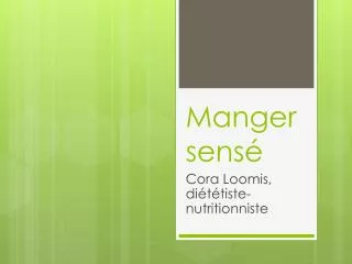 manger sens