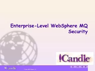 Enterprise-Level WebSphere MQ Security